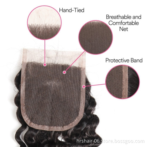 factory price weaves  European raw remy hair natural black 1b-30 body wave 4x4 closure